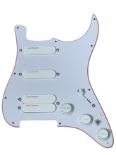 Load image into Gallery viewer, LACE® Custom Shop Strat Plus Ultra “Redline” Loaded Pickguard